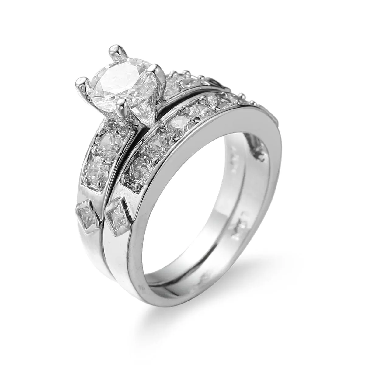 Crystal & Cubic Zirconia Ring Set