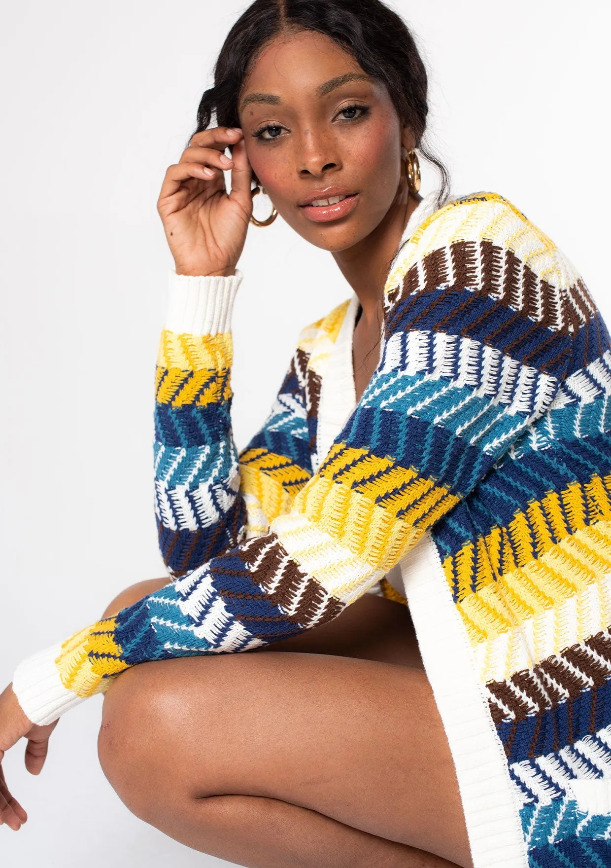Dawn Chevron Stripe Cardigan