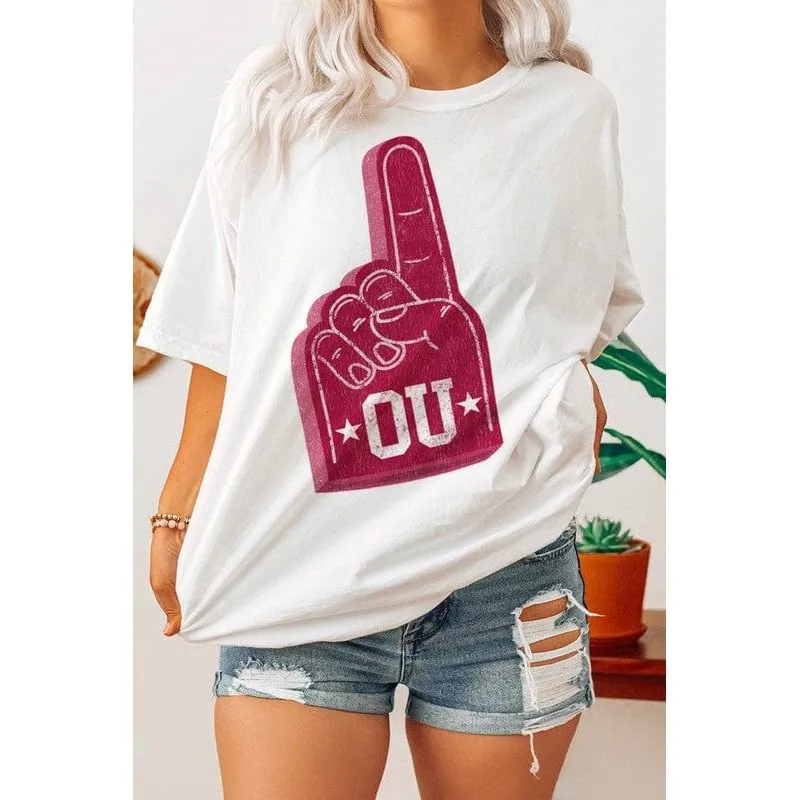 Foam Finger OU - Oversized T-shirt
