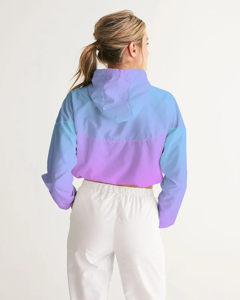 grape cropped windbreaker