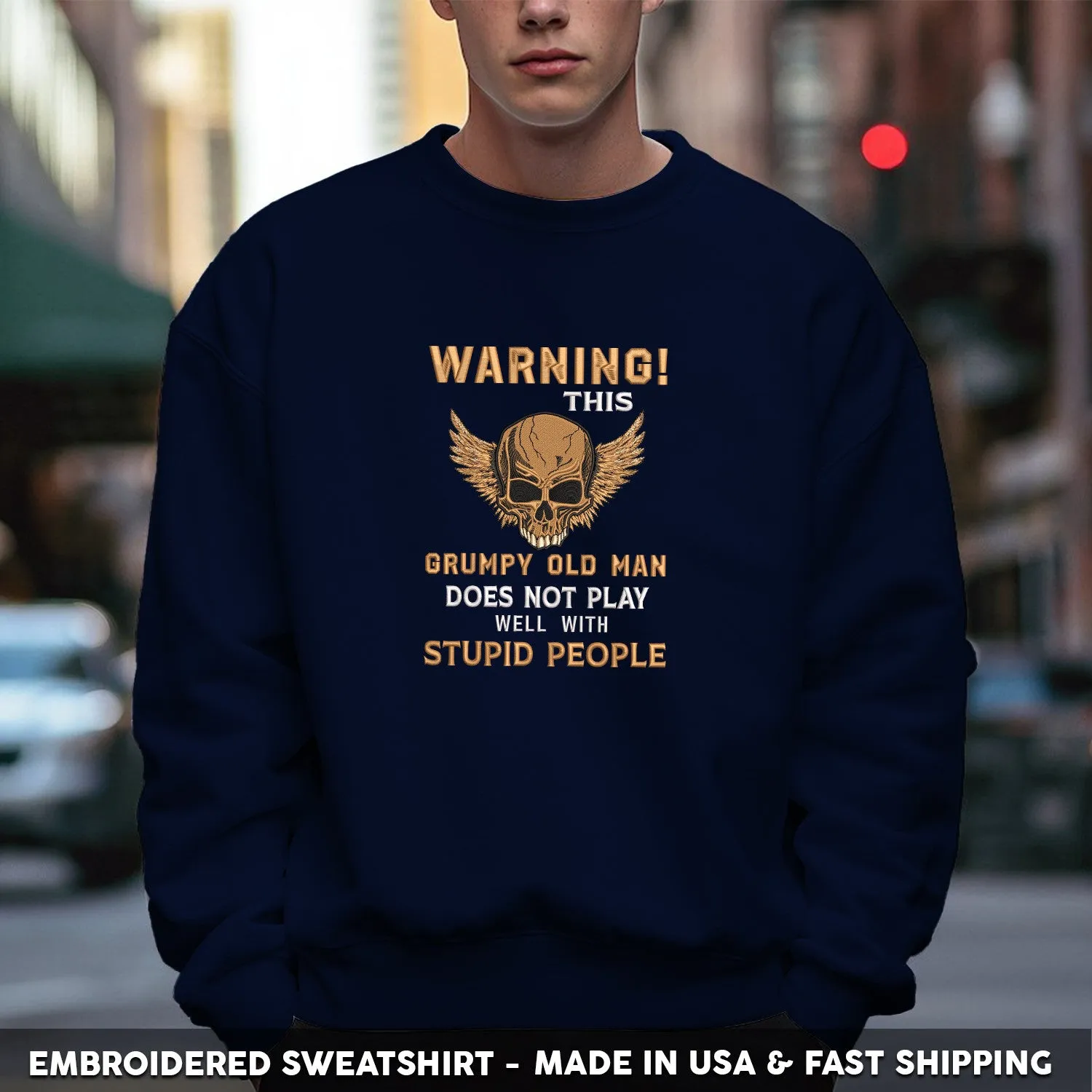 Grumpy Old Man - Embroidered Shirt