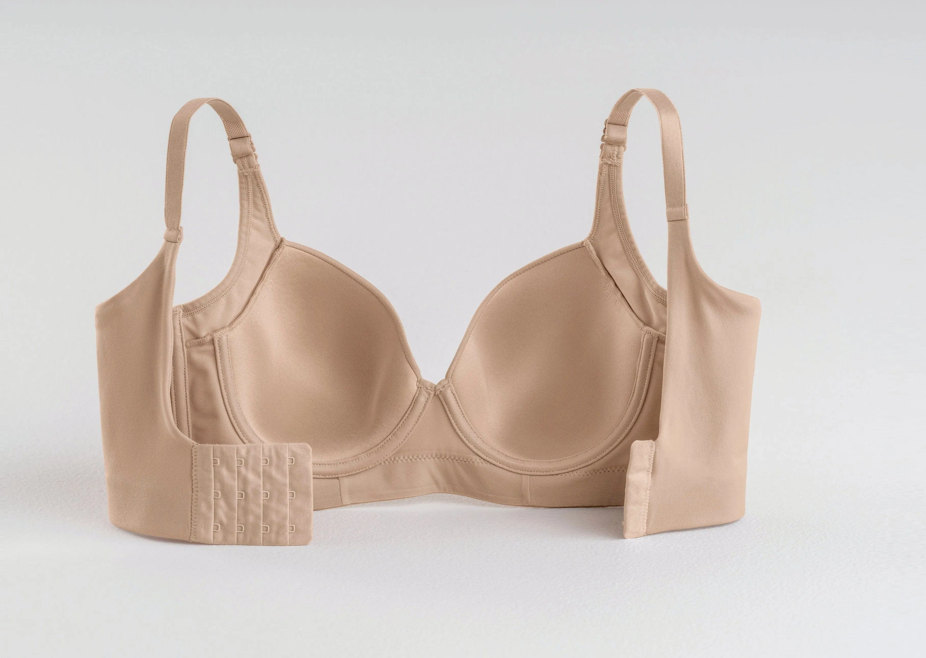 High Profile Back Smoothing Bra with Soft Full Coverage Cups - Nude