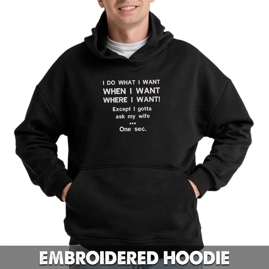 I do what I want Embroidered Sweatshirt, Hoodie