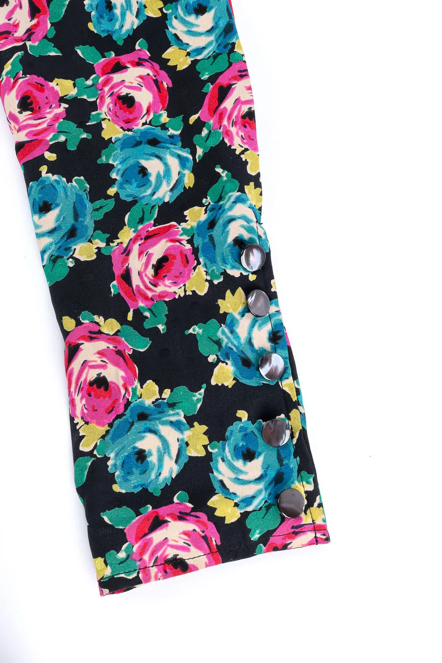 Rose Print Silk Dress