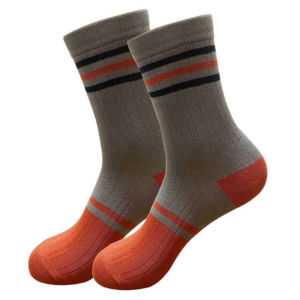 Trio Stripe Pewter Women's Socks