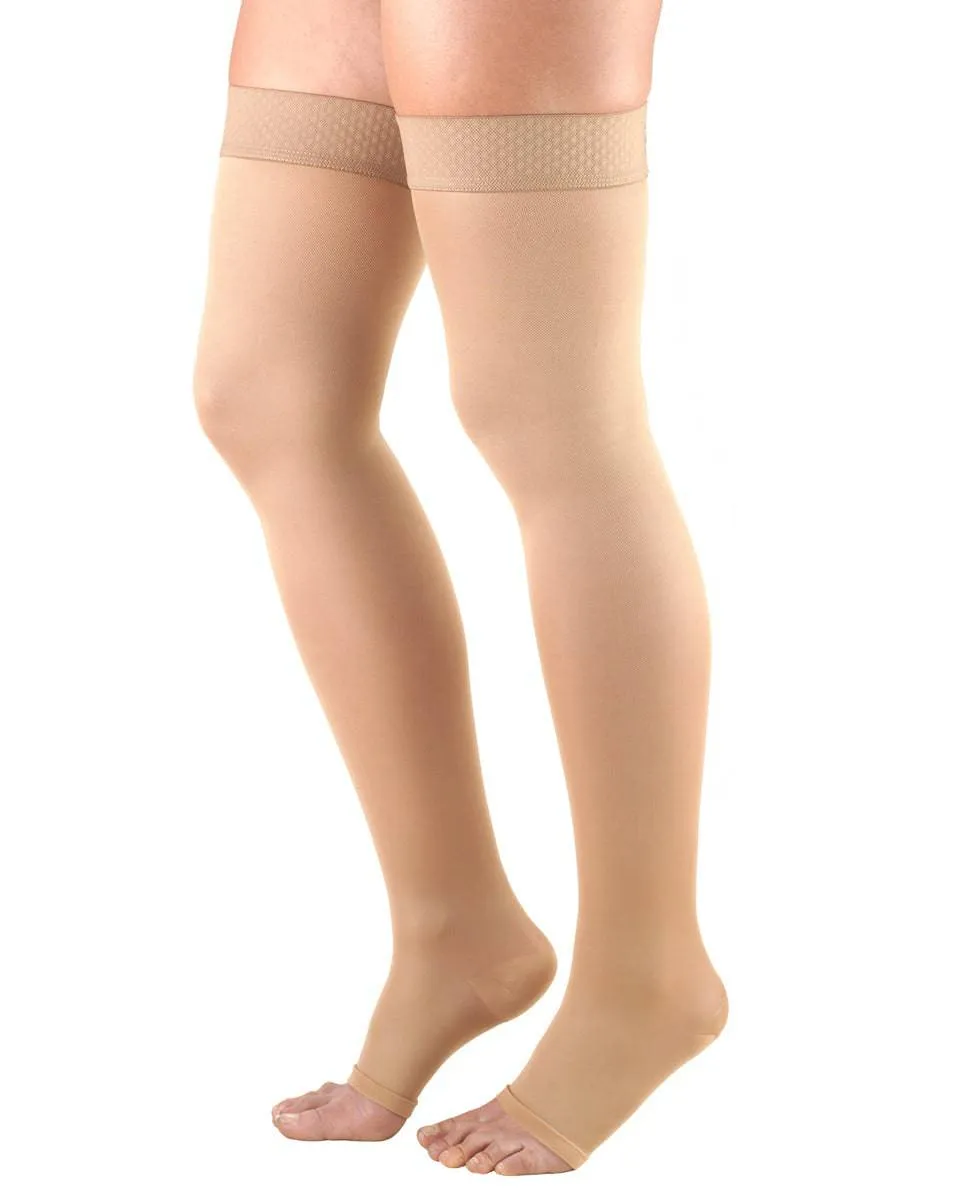 TRUFORM Women's Opaque Thigh High Open Toe 20-30