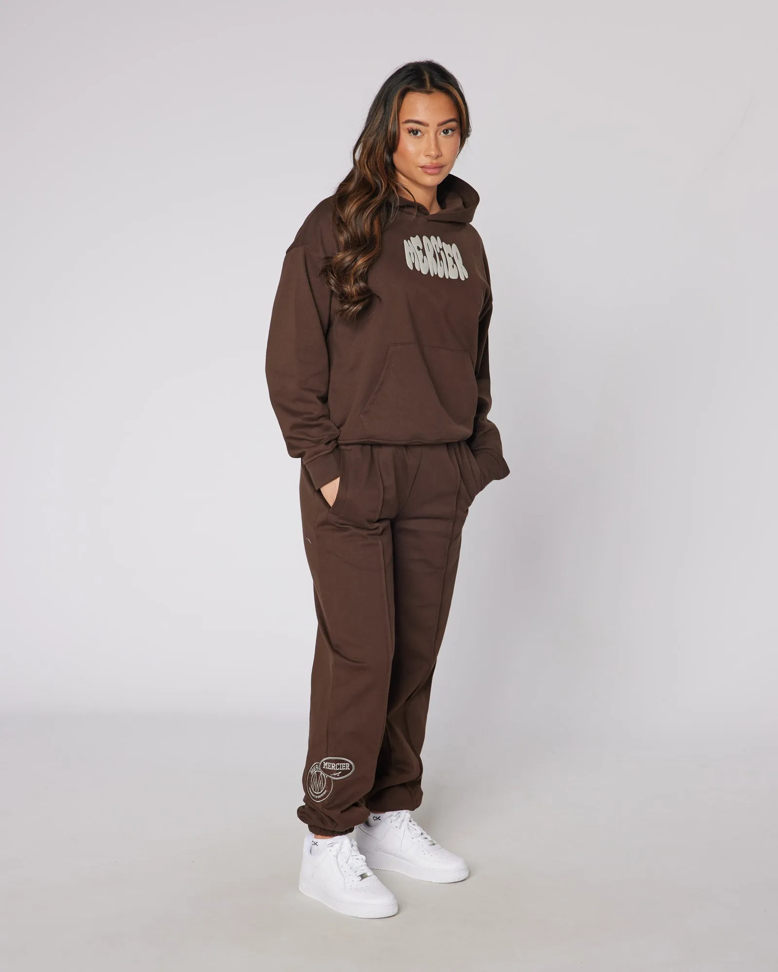 Women's Chocolate Beige Bubble Jogger